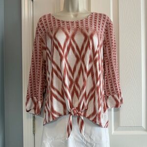 BUY 2 ITEMS & GET 1 FREE: Chico’s 3/4 Sleeve Geometric Top Sz 16